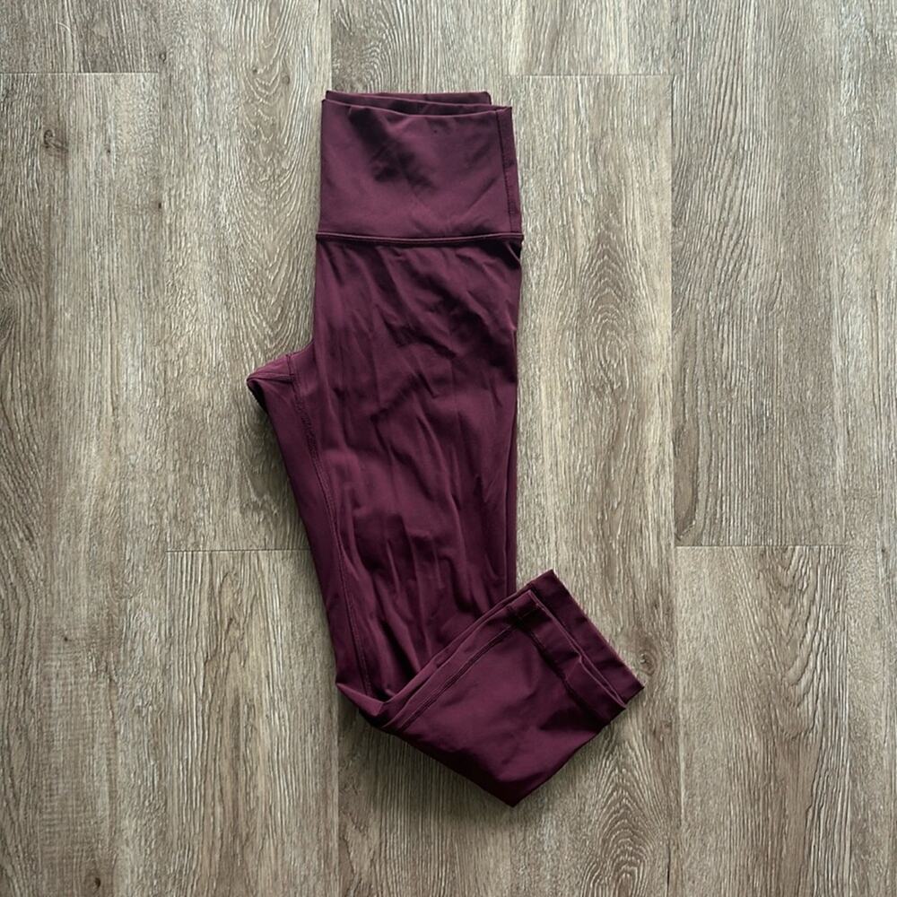Lululemon Wunder Under Full On Luxtreme Crop Leggings Garnet 6 High Rise Atletic